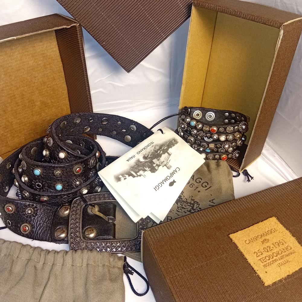 Brand New Female Campomaggi Belt And Bracelet Set.